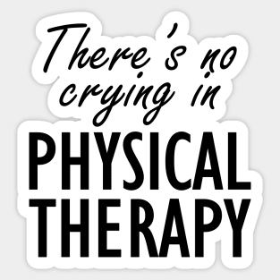 Physical Therapist - There is no crying in physical therapy Sticker